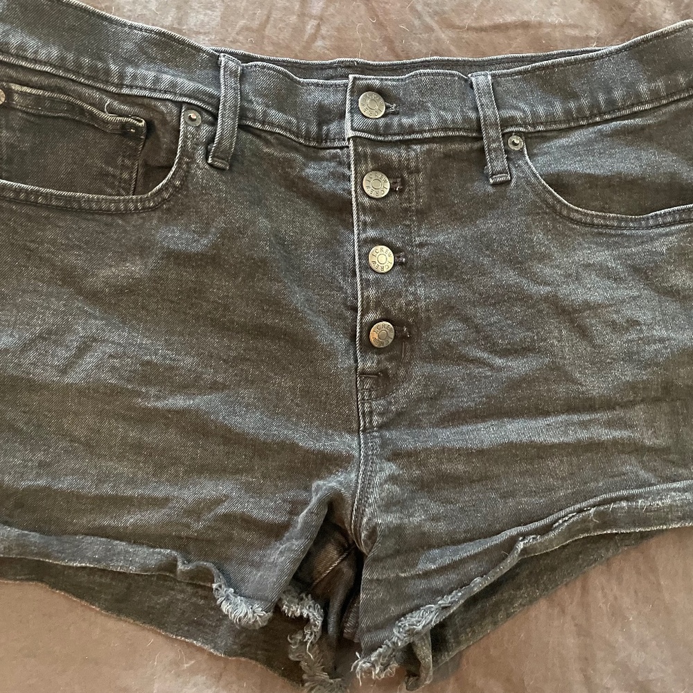 JCREW black jean shorts
